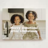 "Sometime" - Holiday Cards in Snowflake by Hudson meet Rose - Front