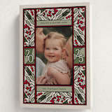 "Teaberry Stained Glass" - Holiday Cards in Garland by Thomas Ward - Folded Card