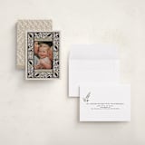 "Teaberry Stained Glass" - Holiday Cards in Eggnog by Thomas Ward - Assembled