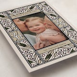 "Teaberry Stained Glass" - Holiday Cards in Eggnog by Thomas Ward - Detail