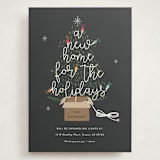 "Twinkling New Home" - Holiday Cards in Charcoal by Corinne Malesic - Front