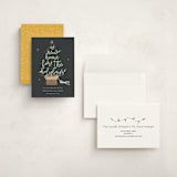 "Twinkling New Home" - Holiday Cards in Charcoal by Corinne Malesic - Assembled