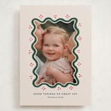 "Good Tidings & Great Joy" - Holiday Cards in Holly Berry by Rachel Mattern - Front