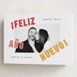 "Año Nuevo" - Holiday Cards in Sunset by Olivia Raufman - Folded Card