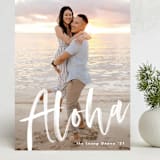 "Aloha" - Holiday Cards in Frost by Pine Street Creative - Front