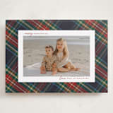 "Christmas tartan" - Holiday Cards in Flannel by Wildfield Paper Co - Front