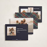 "Christmas tartan" - Holiday Cards in Flannel by Wildfield Paper Co - Back of Card Options