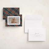 "Christmas tartan" - Holiday Cards in Flannel by Wildfield Paper Co - Assembled