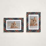 "Christmas tartan" - Holiday Cards in Flannel by Wildfield Paper Co - Photo Orientation Options