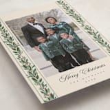 "evergreen garlands" - Holiday Cards in Eggnog by Rebecca Durflinger - Detail