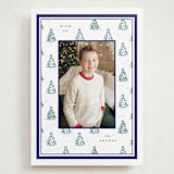 "Little Trees" - Holiday Cards in Blue Spruce by Corinne Malesic - Front