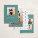 "Little Trees" - Holiday Cards in Blue Spruce by Corinne Malesic - Back of Card Options
