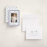 "Little Trees" - Holiday Cards in Blue Spruce by Corinne Malesic - Assembled