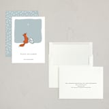"Peace on Earth fox and rabbit" - Holiday Cards in Frost by Diane Pearse - Assembled