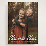 "Cheerful Script" - Holiday Cards in Snowfall by Karidy Walker - Front