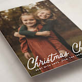 "Cheerful Script" - Holiday Cards in Snowfall by Karidy Walker - Detail