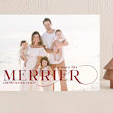 "More and Merrier" - Holiday Cards in Cherry by Yaling Hou Suzuki - Front