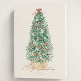 "Farmhouse Tree" - Holiday Cards in Apple by Tamara Hilje - Folded Card