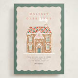 "Holiday Greetings" - Holiday Cards in Pine by Pixel and Hank - Front