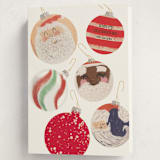 "Santa Ornaments" - Holiday Cards in Snow by Baumbirdy - Folded Card
