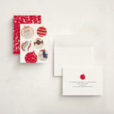 "Santa Ornaments" - Holiday Cards in Snow by Baumbirdy - Assembled