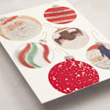 "Santa Ornaments" - Holiday Cards in Snow by Baumbirdy - Detail