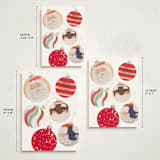 "Santa Ornaments" - Holiday Cards in Snow by Baumbirdy - Formats Available
