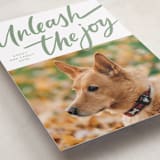 "Unleash the Joy" - Holiday Cards in Spruce by Erin German - Detail