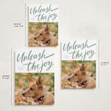 "Unleash the Joy" - Holiday Cards in Spruce by Erin German - Formats Available