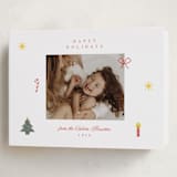 "Cross Stitch Christmas" - Holiday Cards in Snow by Studio Suku - Folded Card
