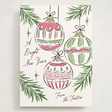 "Bright Ornaments" - Holiday Cards in Gumdrop by Erin German - Front
