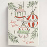 "Bright Ornaments" - Holiday Cards in Festive by Erin German - Folded Card