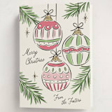 "Bright Ornaments" - Holiday Cards in Gumdrop by Erin German - Folded Card
