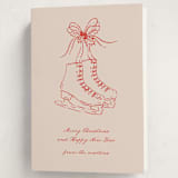 "Skatelle" - Holiday Cards in Rose by Jelena Vuletic - Folded Card