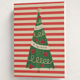 "Pencil Tree" - Holiday Cards in Peppermint by Heather Schertzer - Folded Card