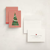 "Pencil Tree" - Holiday Cards in Peppermint by Heather Schertzer - Assembled