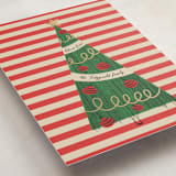 "Pencil Tree" - Holiday Cards in Peppermint by Heather Schertzer - Detail
