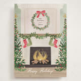"Cosy Fireplace" - Holiday Cards in Fern by Petra Kern - Front