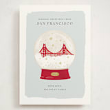 "Golden Gate Globe" - Holiday Cards in Winter by Laura Bercovich - Front