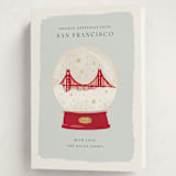 "Golden Gate Globe" - Holiday Cards in Winter by Laura Bercovich - Folded Card
