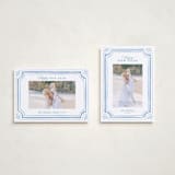 "Fine Frame" - Holiday Cards in Blue Jay by Melanie Kosuge - Photo Orientation Options