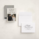 "Classically Modern" - Holiday Cards in Coal by Jackie Crawford - Assembled