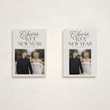 "Classically Modern" - Holiday Cards in Coal by Jackie Crawford - Photo Orientation Options