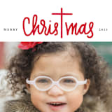 "Christ in Christmas" - Holiday Cards in Rudolph's Nose by Up Up Creative - Detail