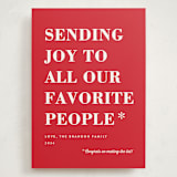 "You Made the List" - Holiday Cards in Candy Apple by Amy Payne - Front
