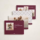 "Triple Happiness" - Holiday Cards in Snow by Juliana Zimmermann - Back of Card Options