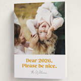 "Pretty Please" - Holiday Cards in Snow by Robert and Stella - Folded Card