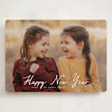 "Winter Greetings" - Holiday Cards in Snow by Ashley Iwafuchi - Front