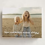 "Sleigh" - Holiday Cards in Snowfall by Megan Davis - Folded Card