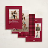 "Modern collage" - Holiday Cards in Pomegranate by Owl and Toad - Back of Card Options